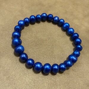 Blue Pearl Beaded Bracelet